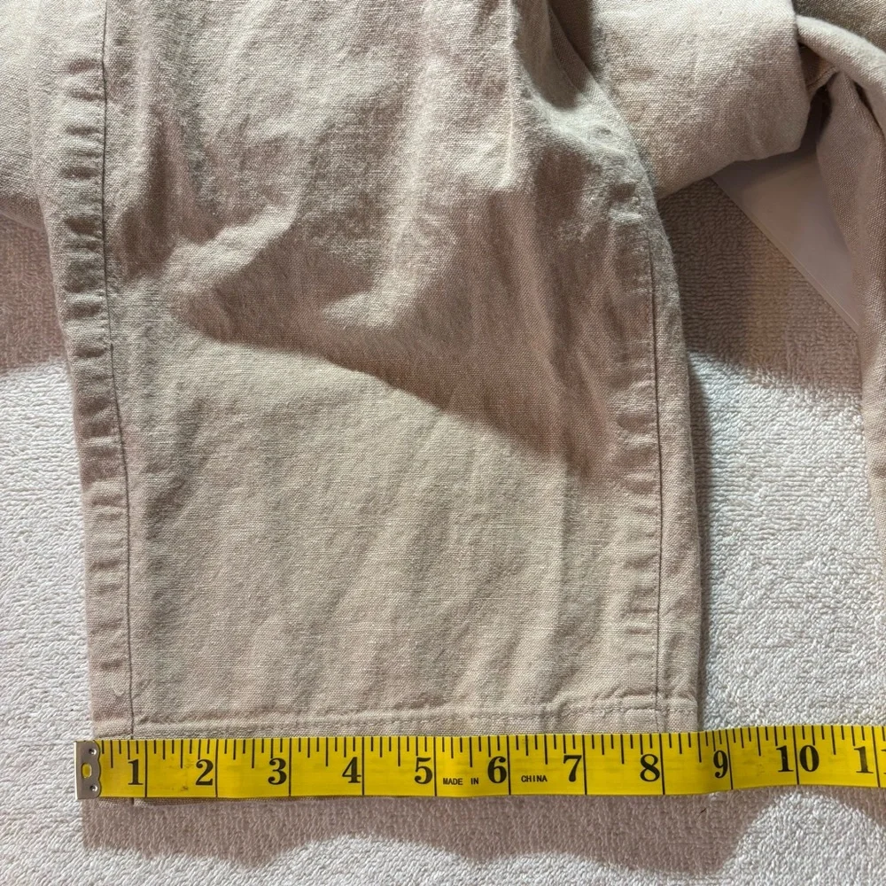 Banana Republic Linen Blend Pants Mens Khaki Coastal Casual RN54023. 36